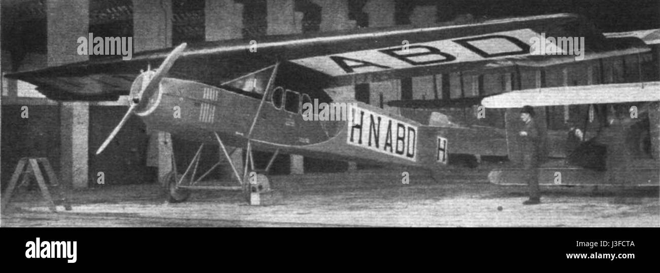 The Fokker F.II was a German aircraft produced in the early 1920s, notable for its role in early commercial aviation. It was one of the first airliners to be used for scheduled passenger services, marking a key development in the history of air travel. Stock Photo