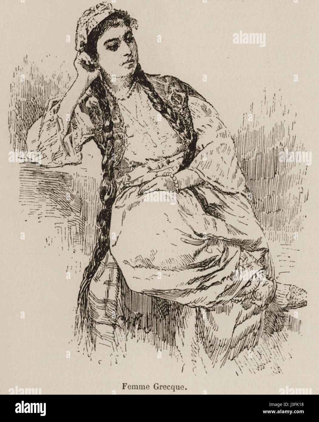 Femme Grecque   De Amicis Edmondo   1883 Stock Photo