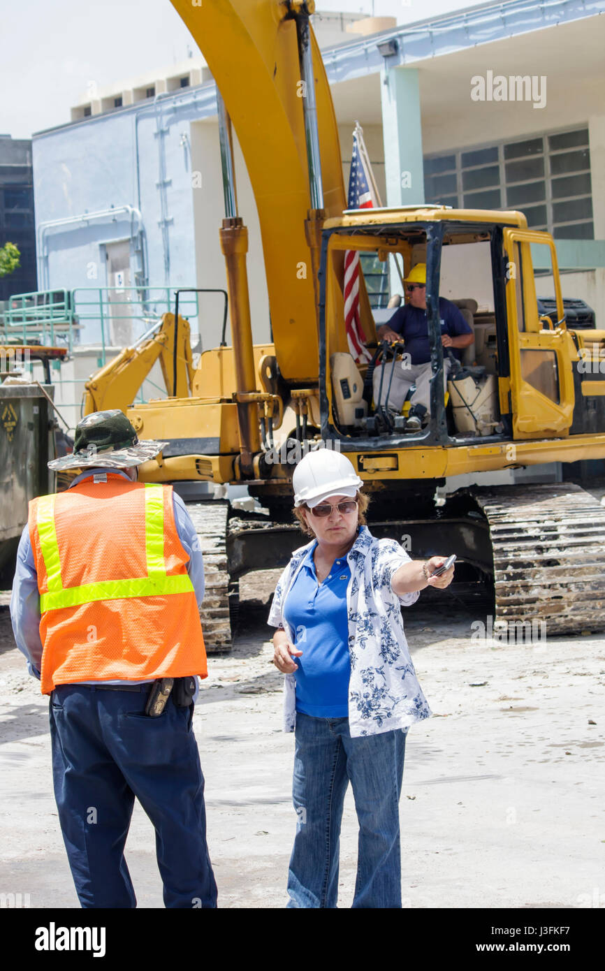 Miami Beach Florida,Ocean Drive,under new construction site building ...