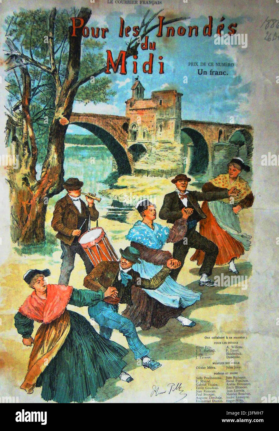Farandole Avignon 1886 Stock Photo