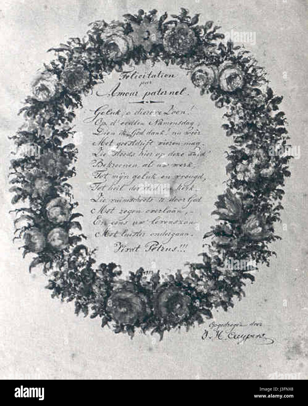 Felicitatien par Amour paternel by Johannes Hubertus Cuypers Cuypershuis 0490 Stock Photo - Alamy