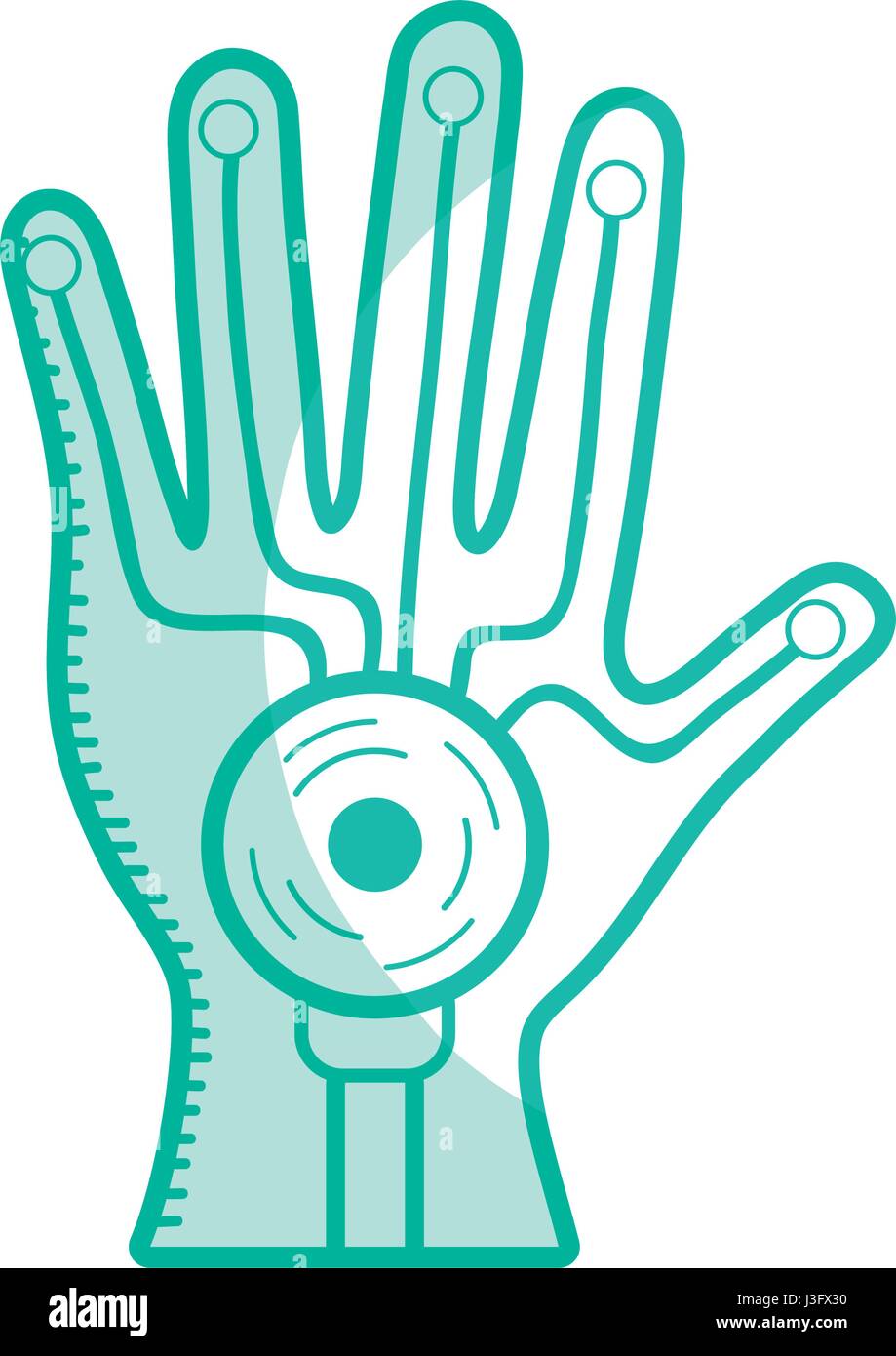 Virtual Hand Vector virtual hand inside digital game experience Stock Vector Image & Art ...