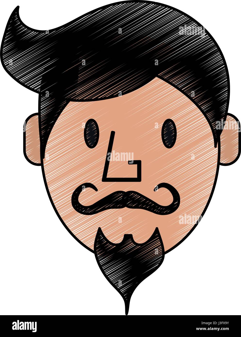 french cartoon character with pencil mustache