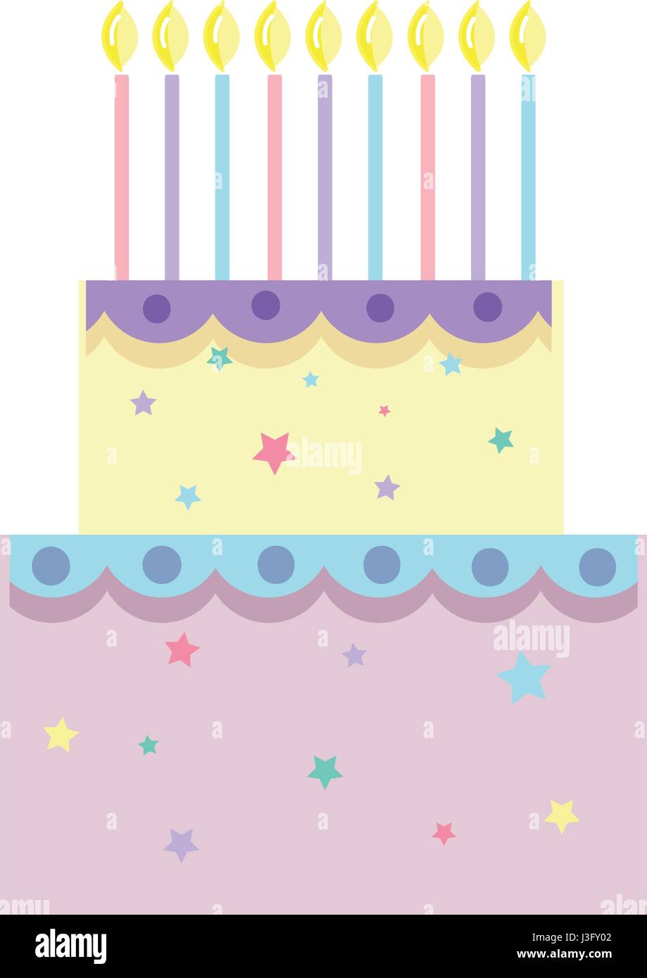 delicious cake happy birthday celebration Stock Vector Image & Art - Alamy
