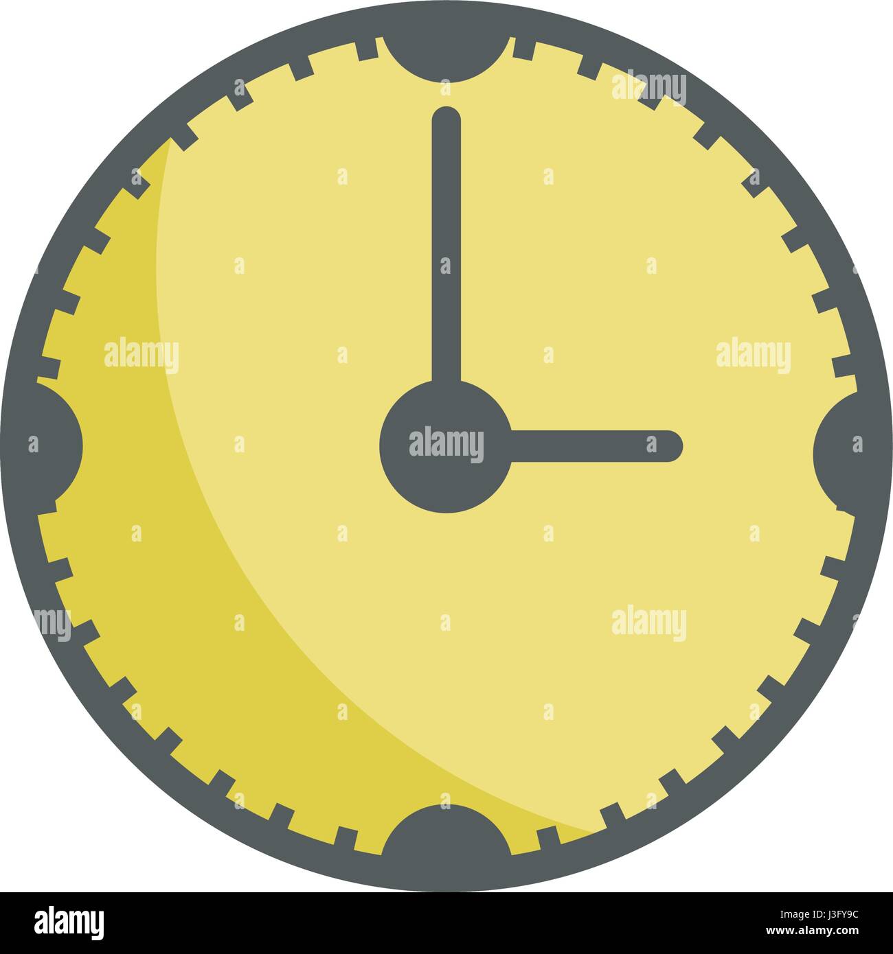 yellow clock to know the time of day Stock Vector Image & Art Alamy