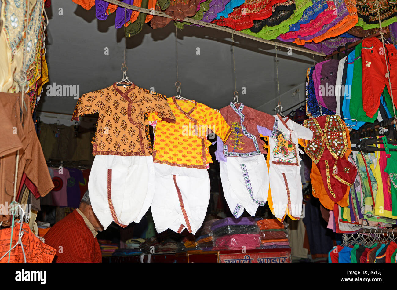 Garment  on sales at Indian Market Stock Photo