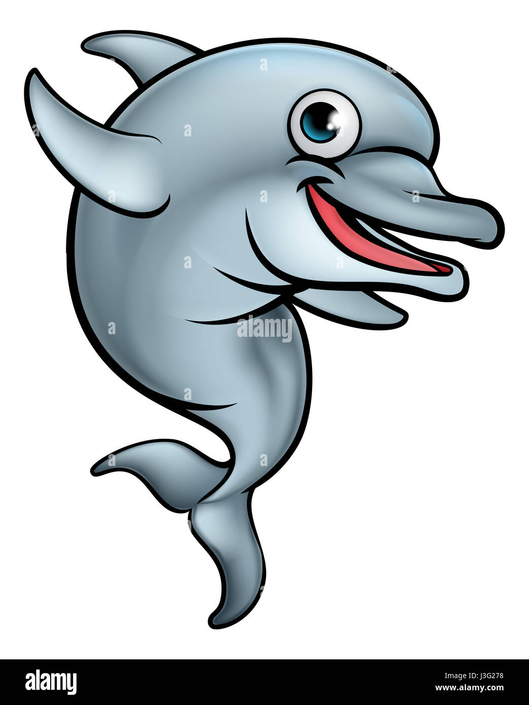 Dolphin cartoon character hi-res stock photography and images - Alamy