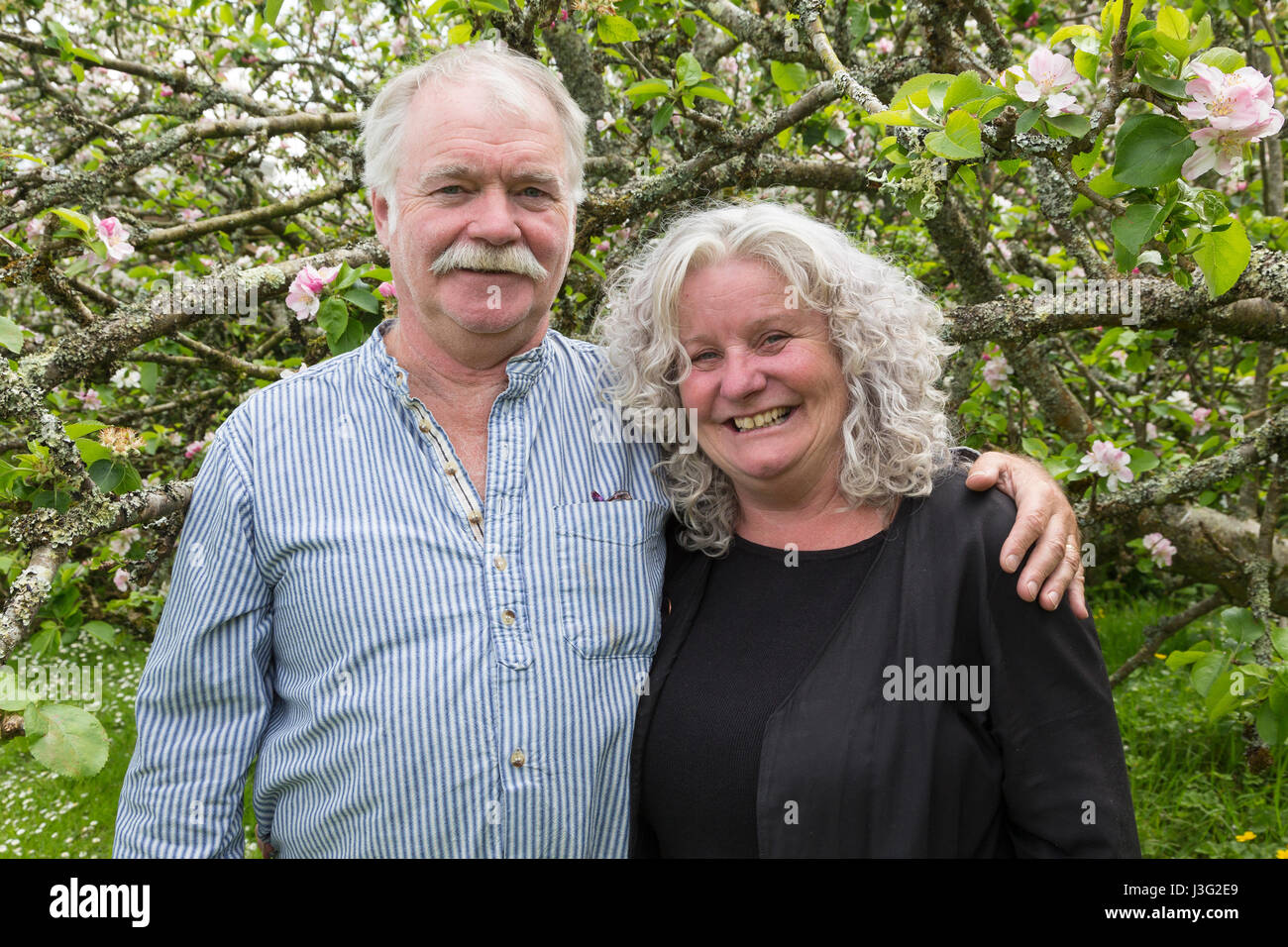 Older couple happy together Stock Photo