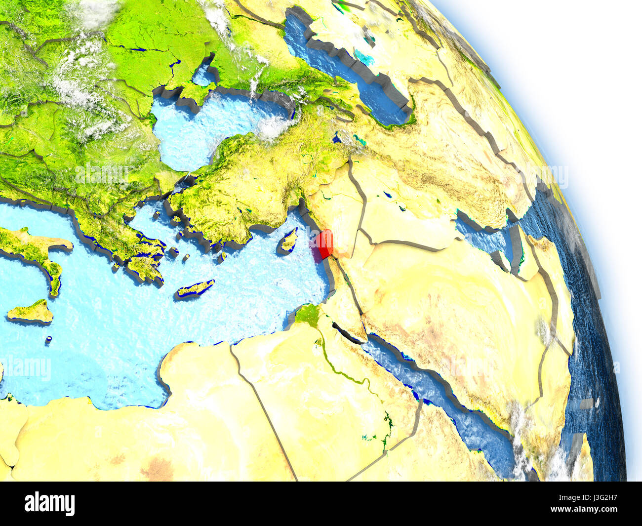 Map satellite geography lebanon hi-res stock photography and images - Alamy