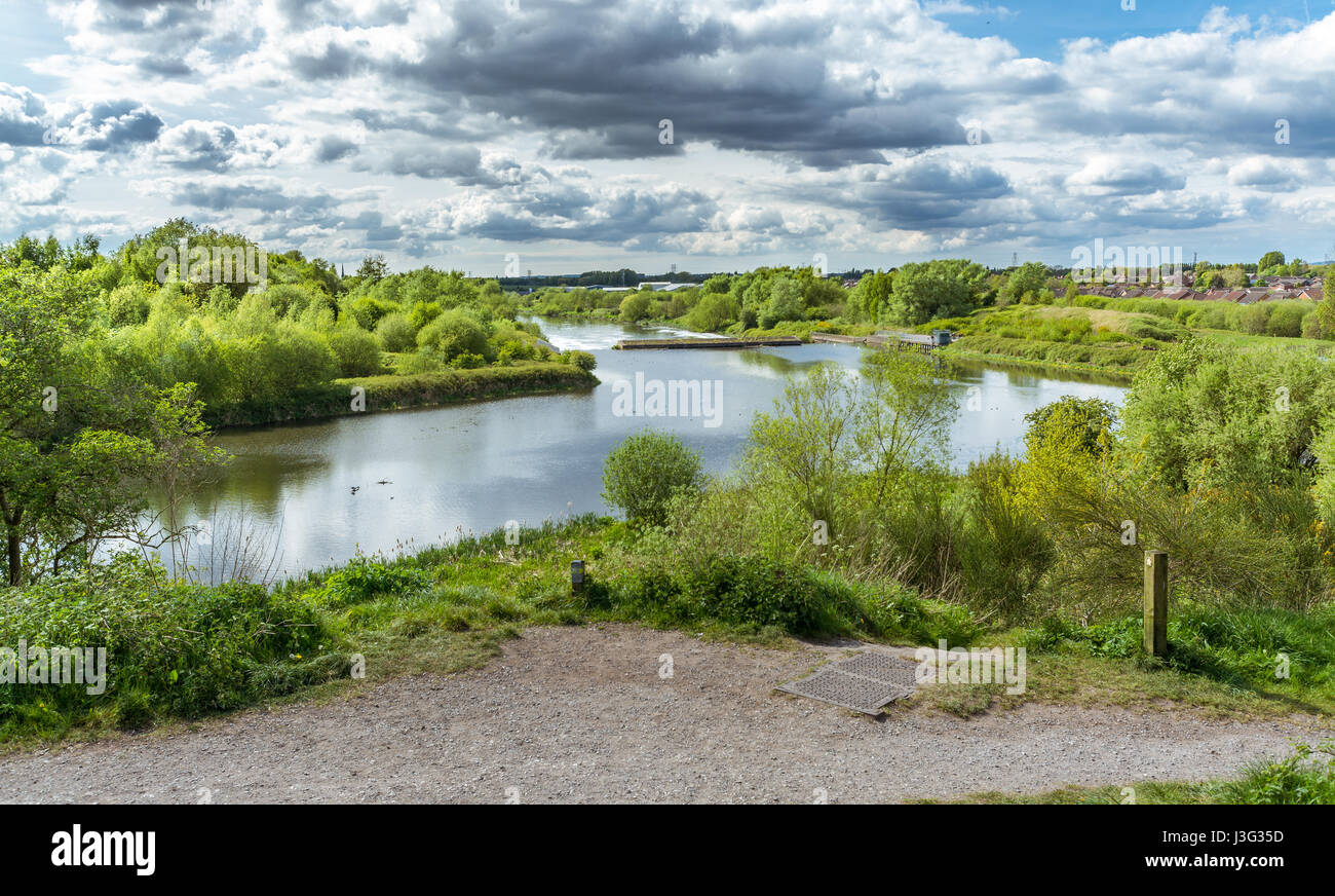 A view of Woolston Eyes in Warrington Stock Photo