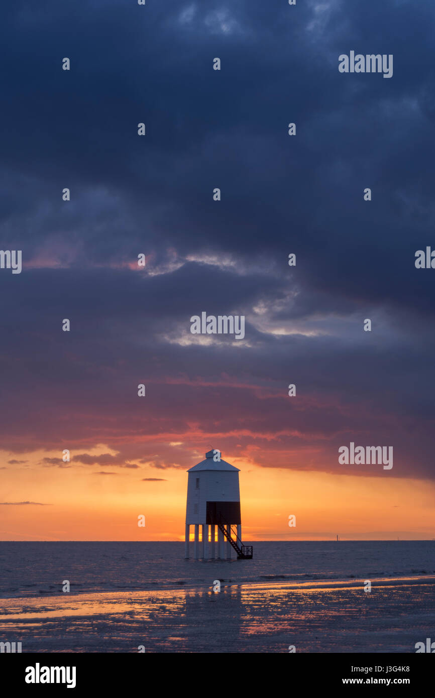 The lower stilted lighthouse at Burnham on sea, Somerset Stock Photo