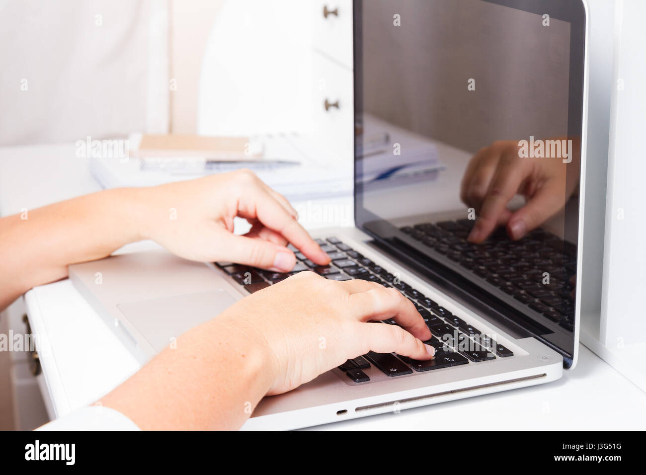 Someone Using A Keyboard Someone using keyboard computer hi-res stock photography and images - Alamy