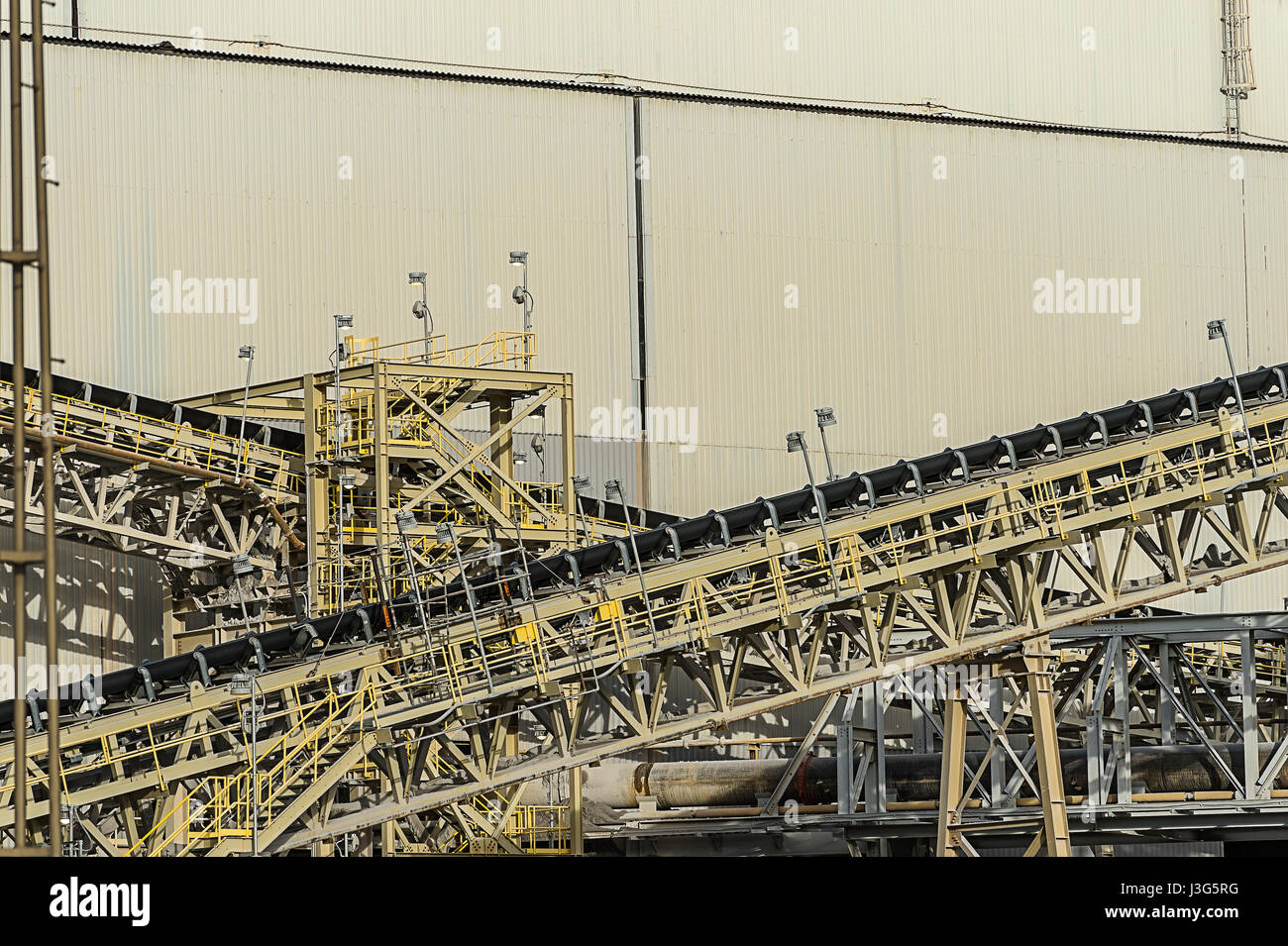 Conveyor Belts, Copper Mine, Arizona USA Stock Photo