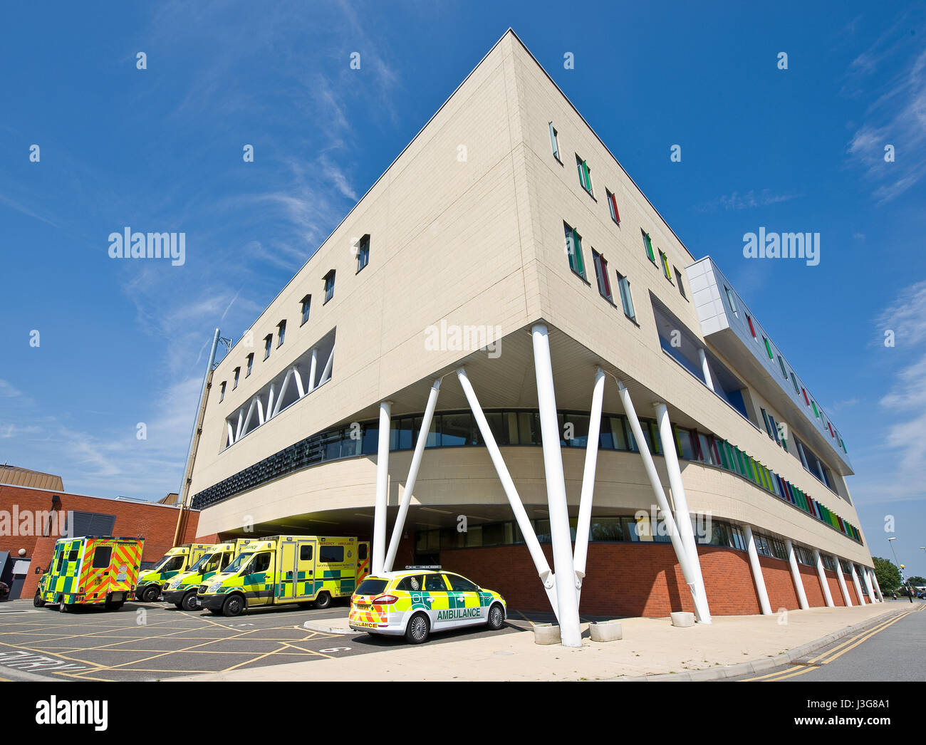 Ipswich hospital Ambulance bay Stock Photo
