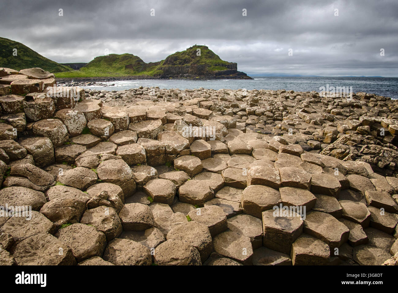 Basalt hexagonal stones at the Giant's Causeway in Ireland Stock Photo Alamy