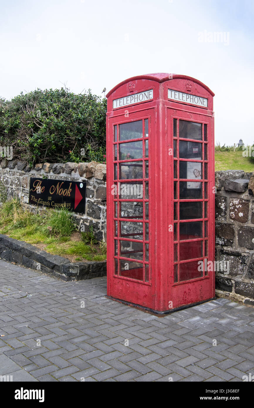 Typical red English telephone booth in Ireland Stock Photo Alamy