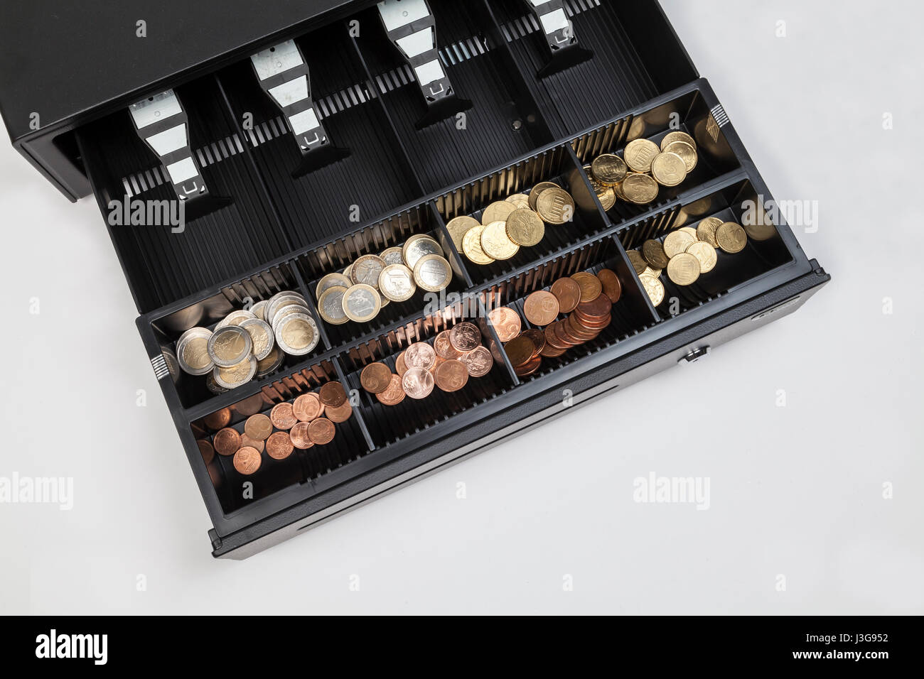 Cash register without banknotes Stock Photo Alamy