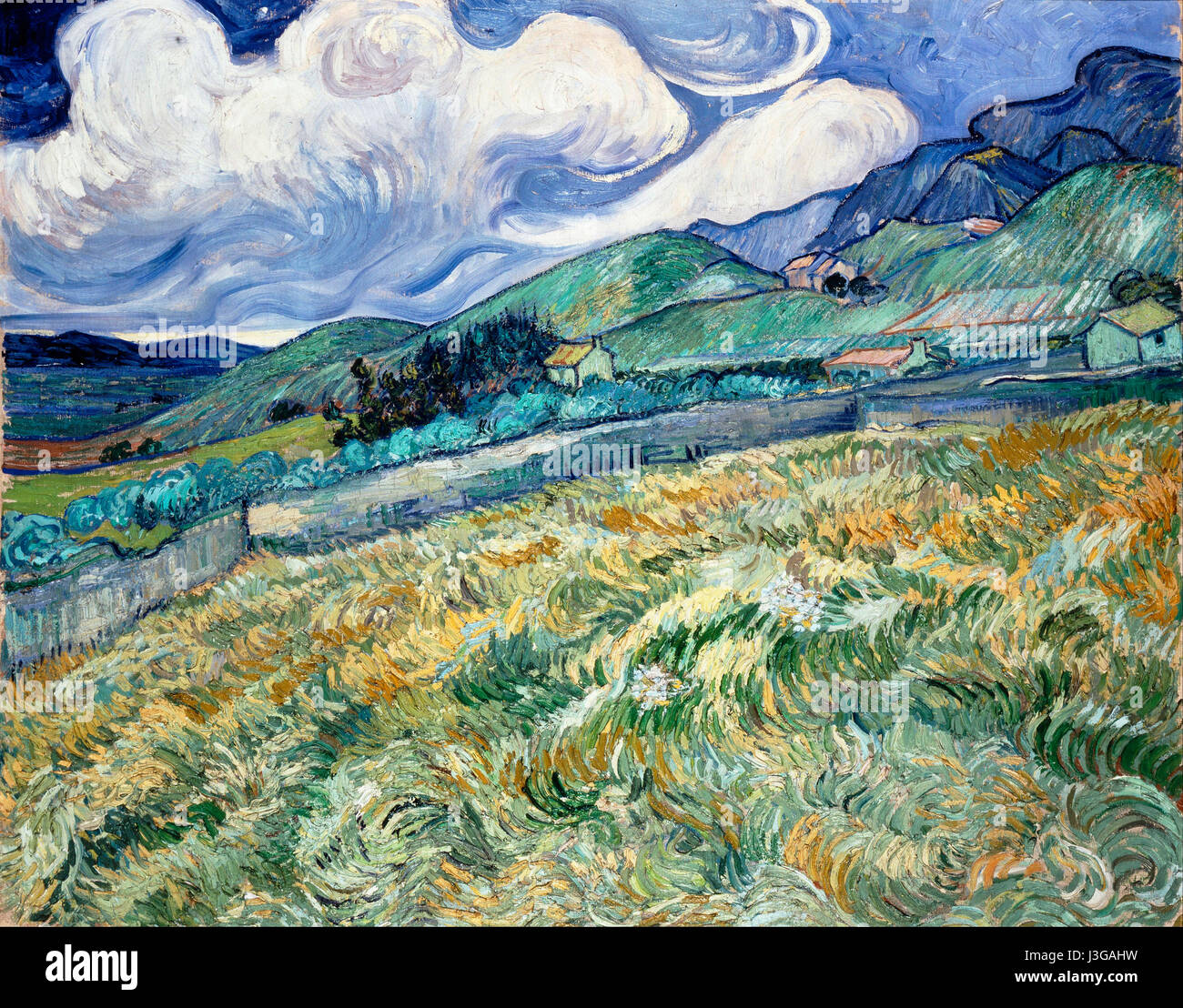 Vincent van Gogh - Landscape from Saint-Remy Stock Photo