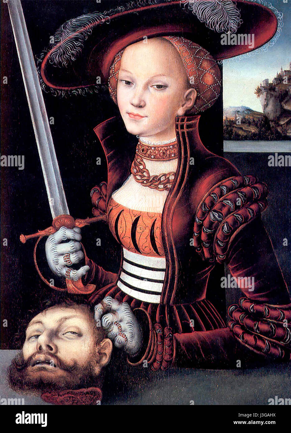 Judith with the head of Holofernes - Lucas Cranach the Elder - 1530 Stock Photo