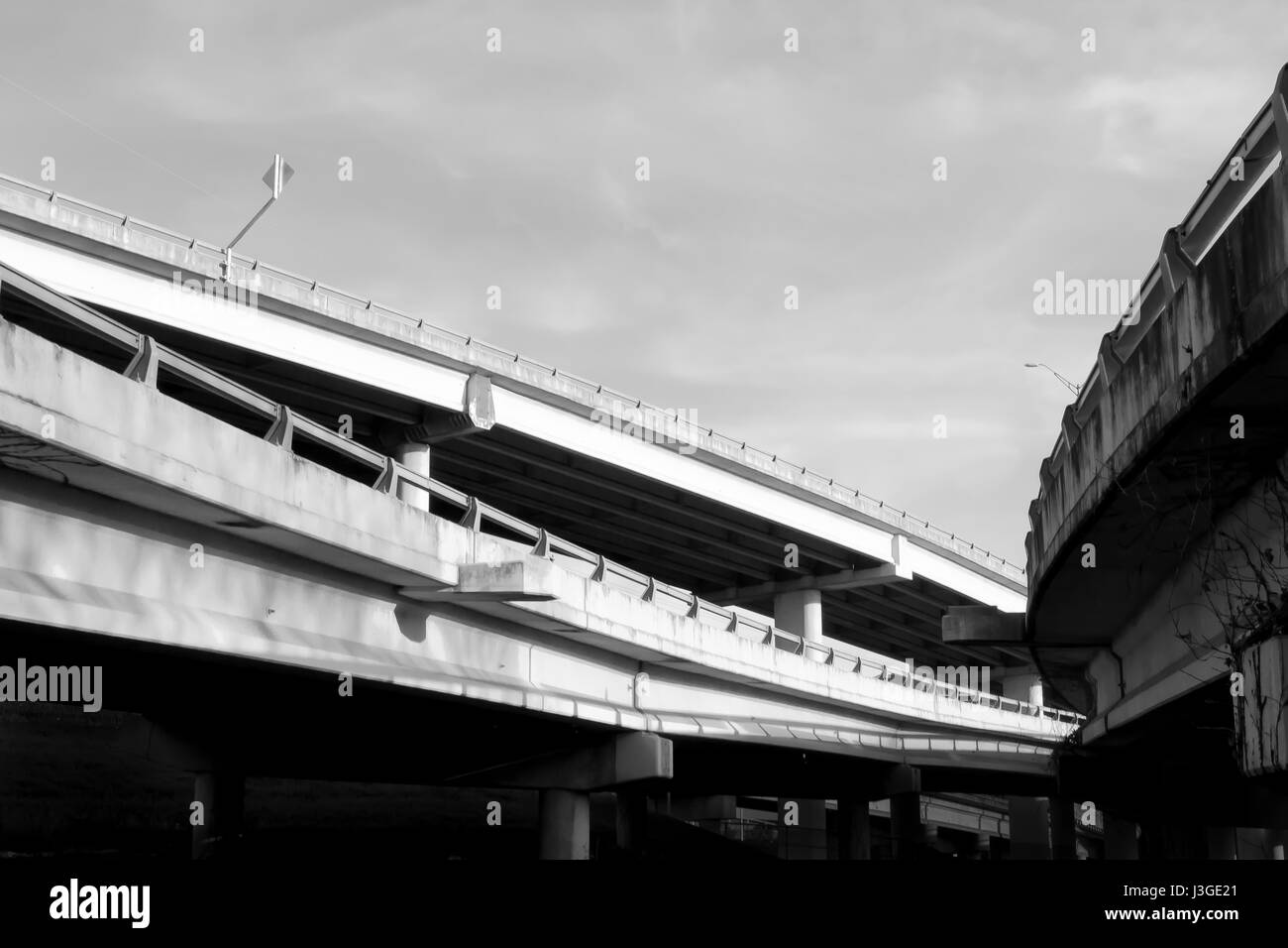 Highway overpass bridges of Mopac Expressway in Austin Texas USA Stock Photo