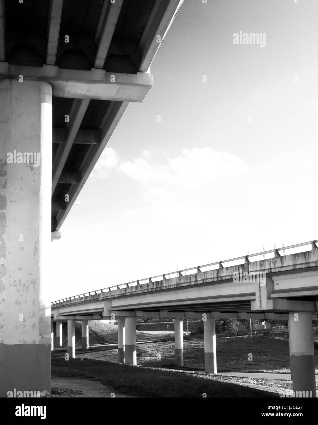 Highway overpass bridges of Mopac Expressway in Austin Stock Photo