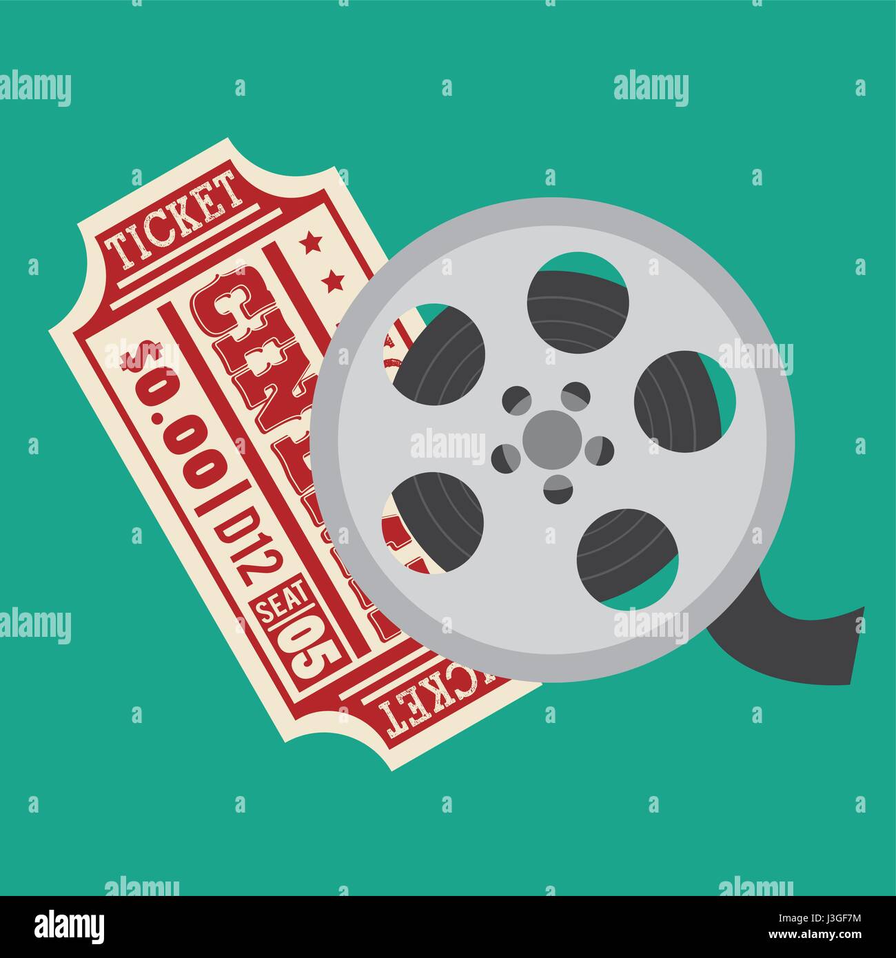 cinema entertainment elements icons Stock Vector Image & Art Alamy