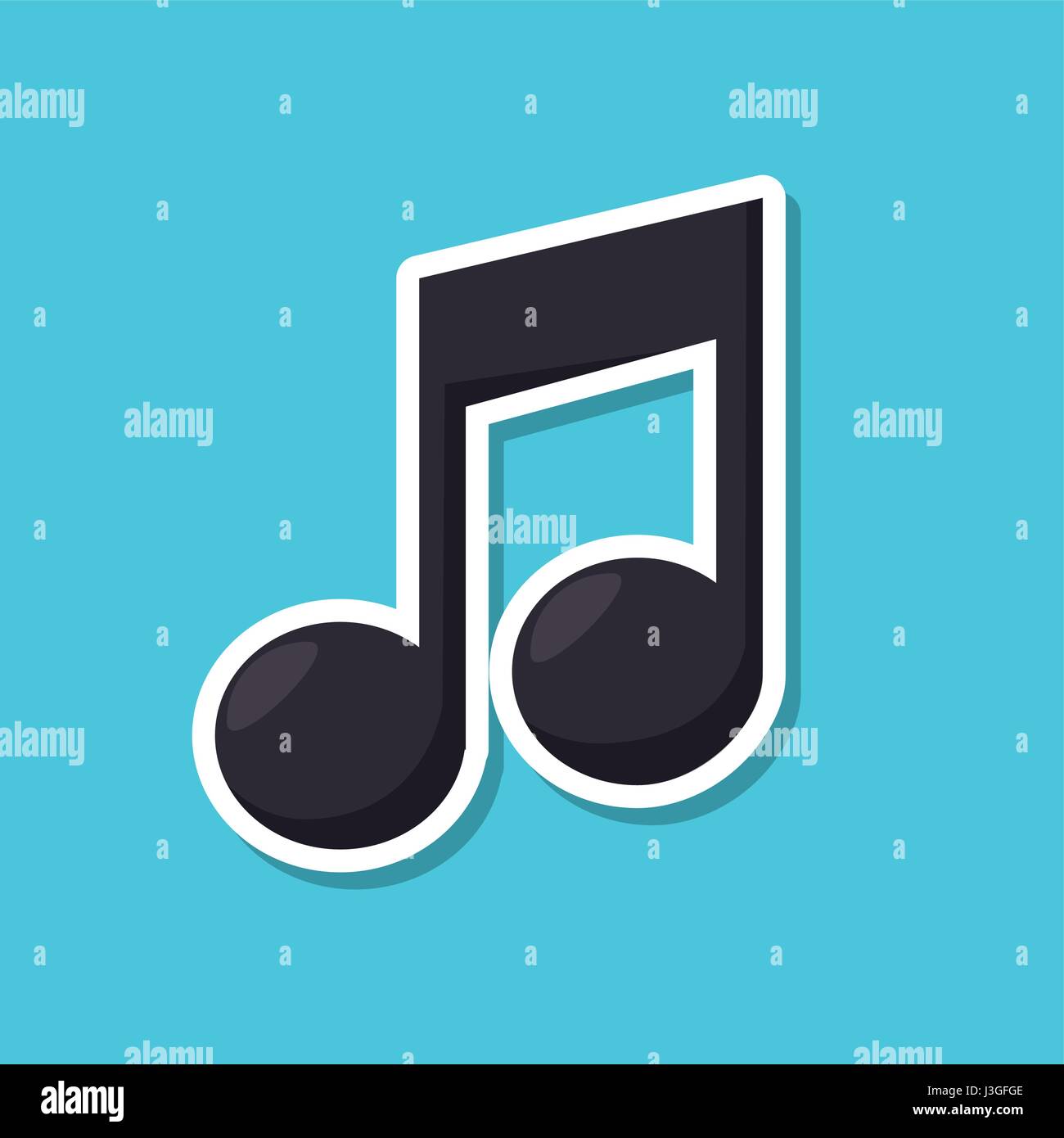 music note isolated icon Stock Vector Image & Art - Alamy