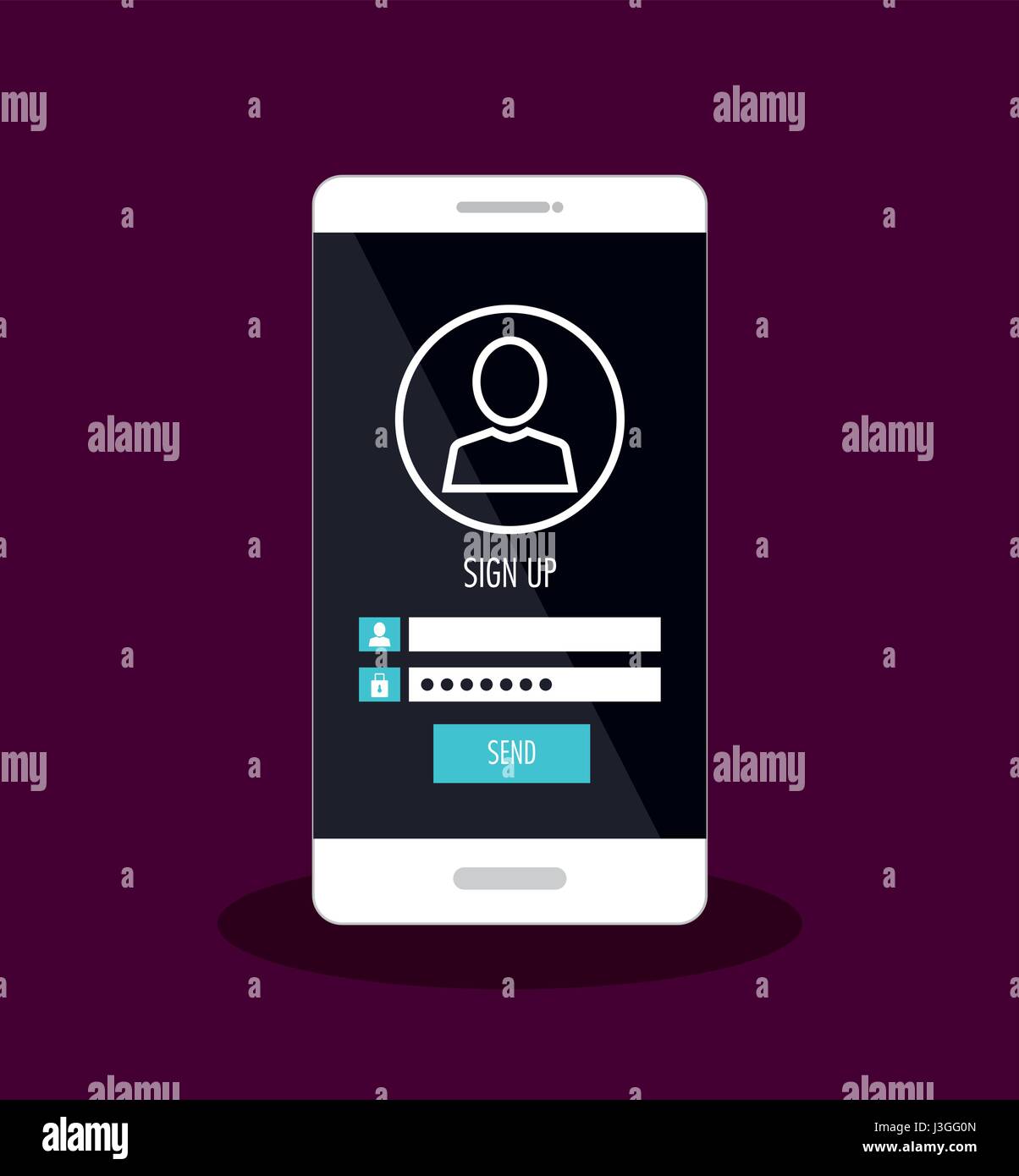smartphone with ecommerce application Stock Vector Image & Art - Alamy