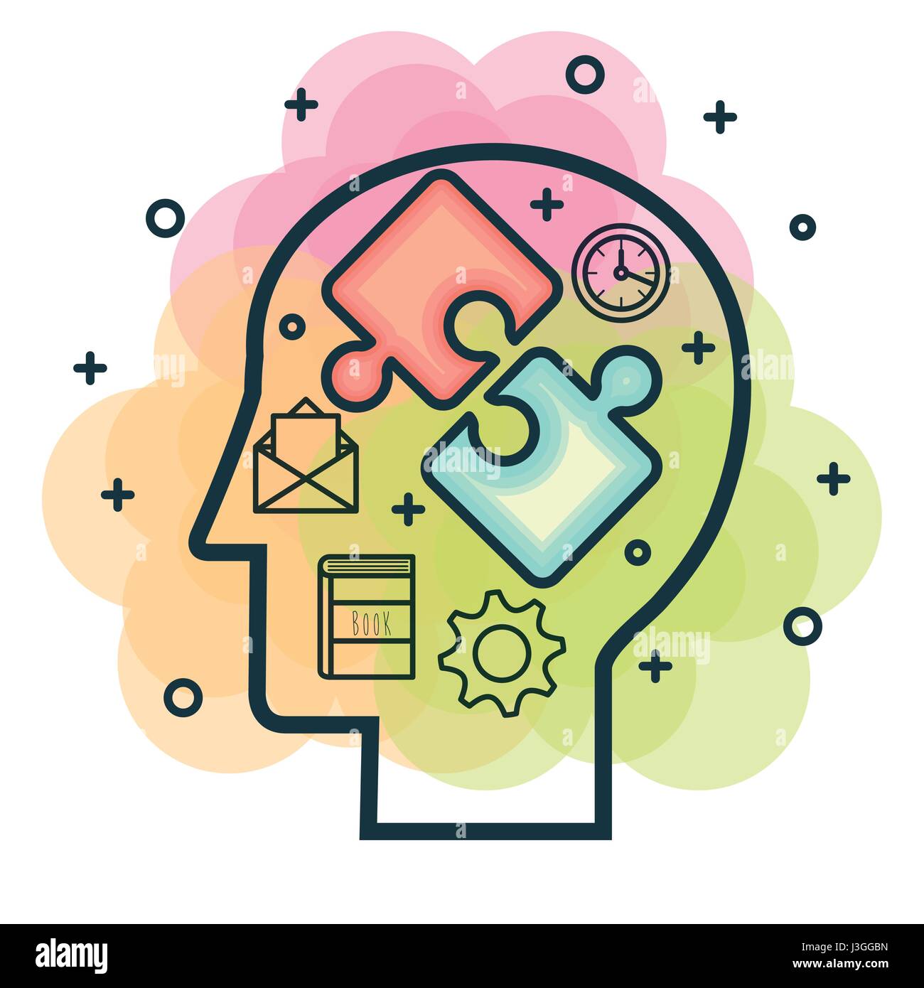 Brain human puzzle pieces creative hi-res stock photography and images ...