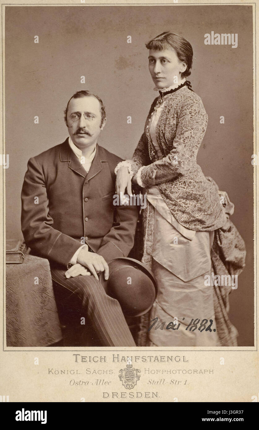 Friedrich Alfred Krupp e Margarethe von Ende, 1882 (Foto Atelier Teich Hanfstaenge) Stock Photo