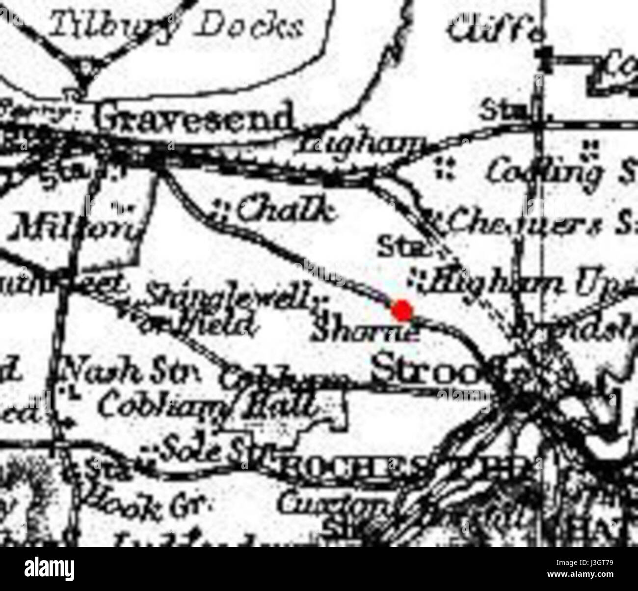 Gads Hill map Stock Photo Alamy