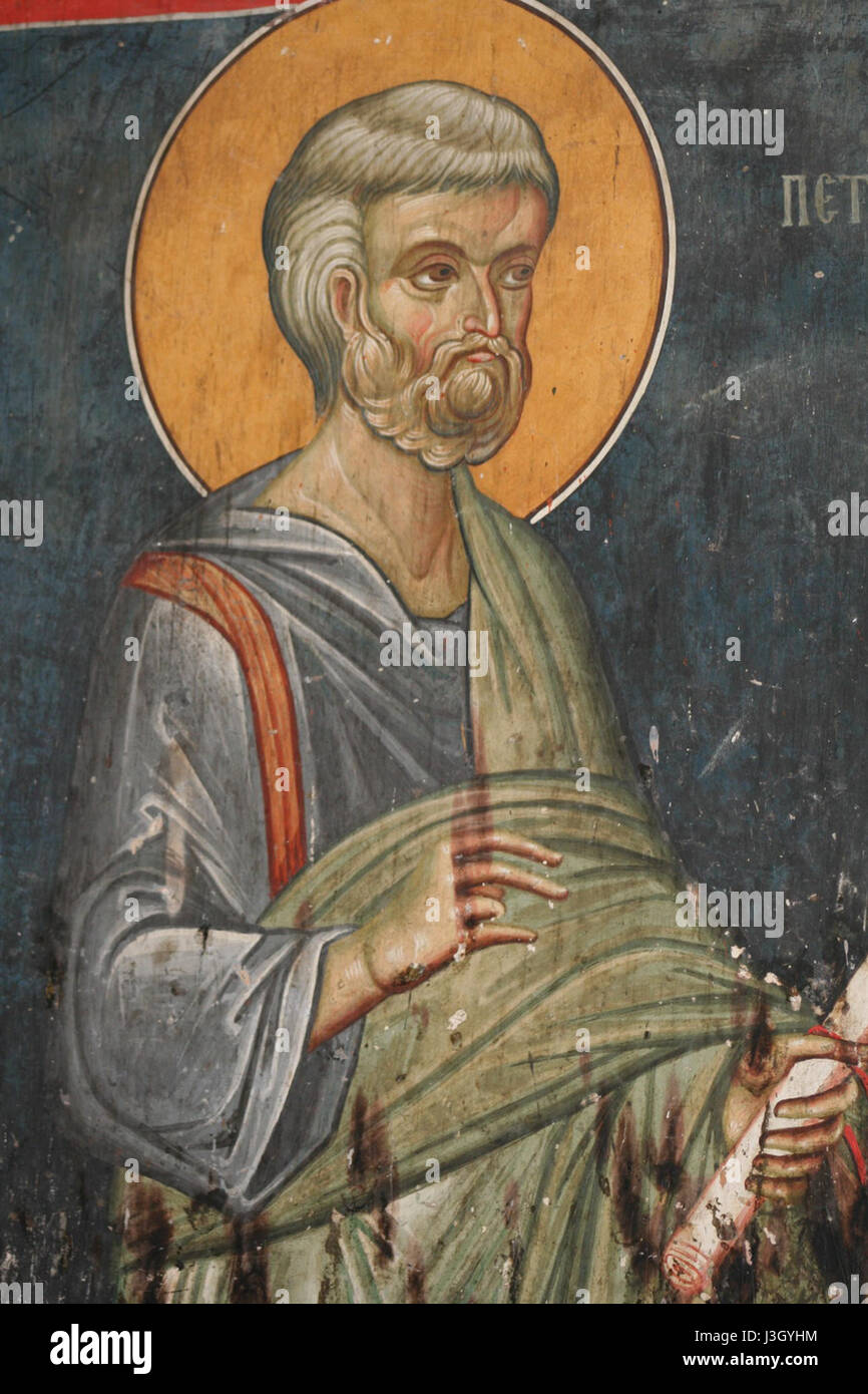 The frescos in the Michael the Archangel Church of Lesnovo depict ...