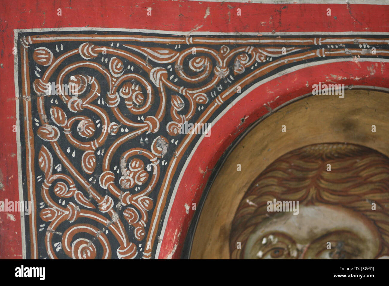 The frescos in the Michael the Archangel Church of Lesnovo depict ...