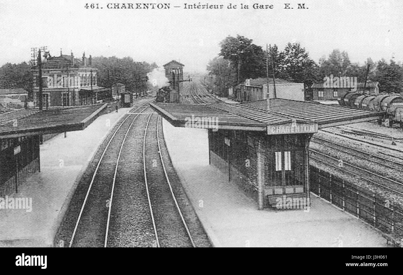 Gare de Charenton carte postale0002 Stock Photo Alamy