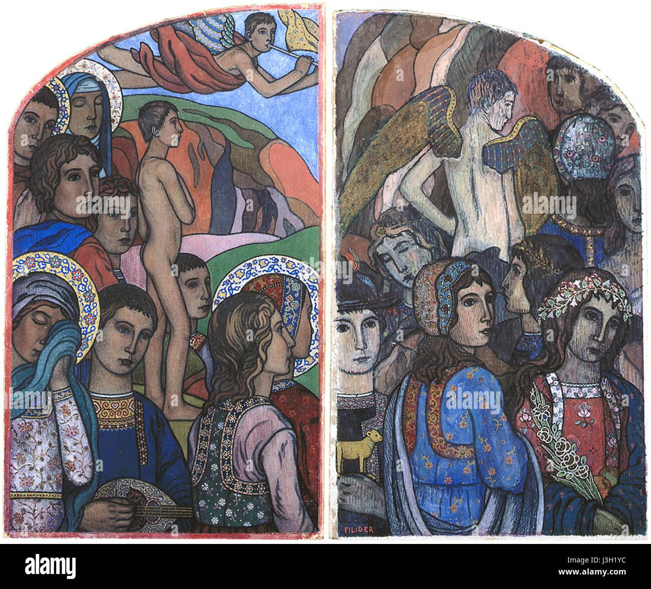 Filiger Last judgement Stock Photo