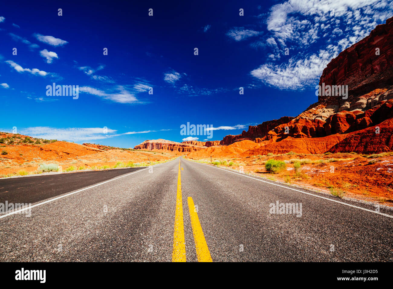 Capitol Reef National Park is a United States National Park, in south-central Utah. Stock Photo