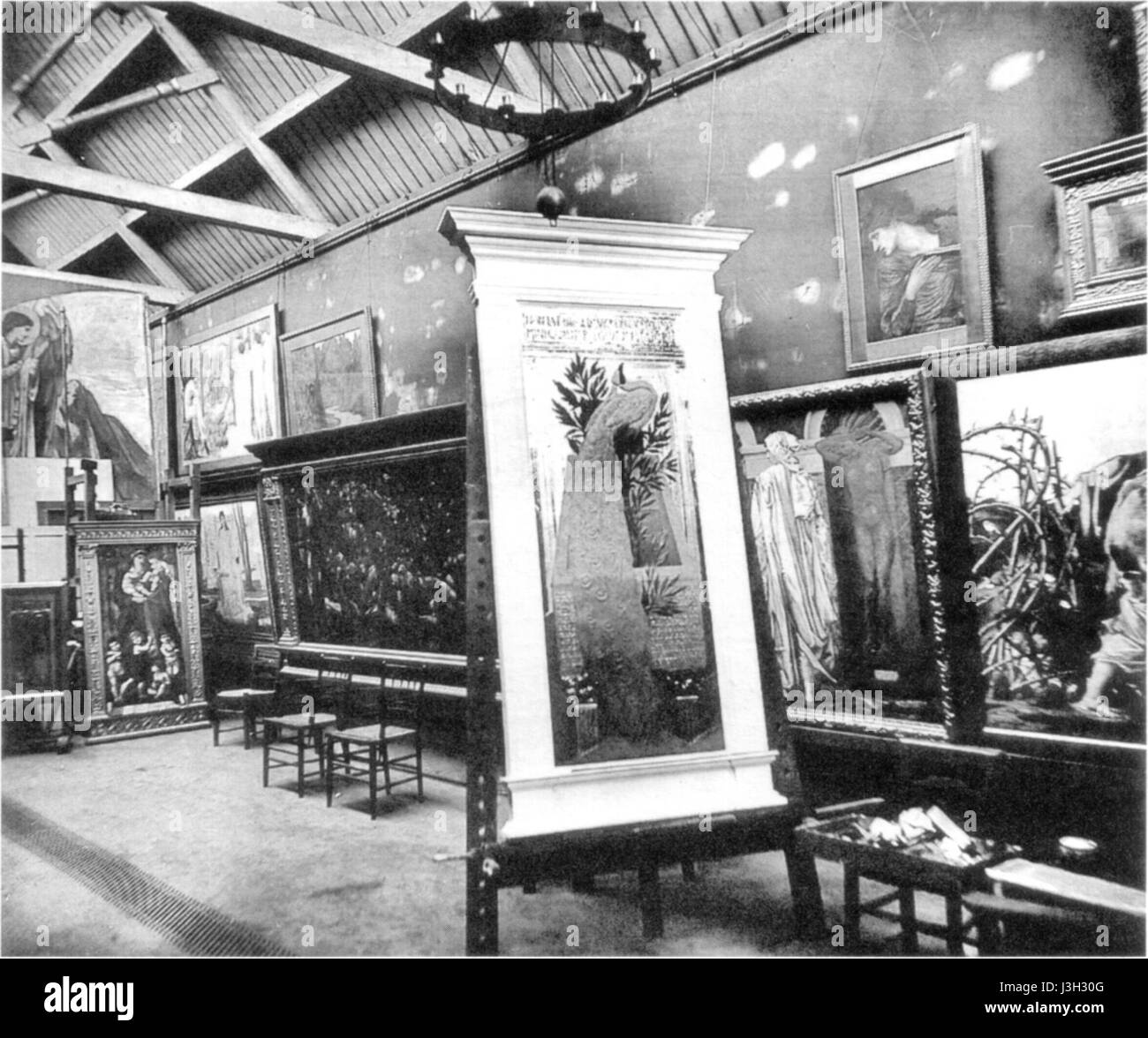 Frederick Hollyer Garden Studio at the Grange 1887 Stock Photo