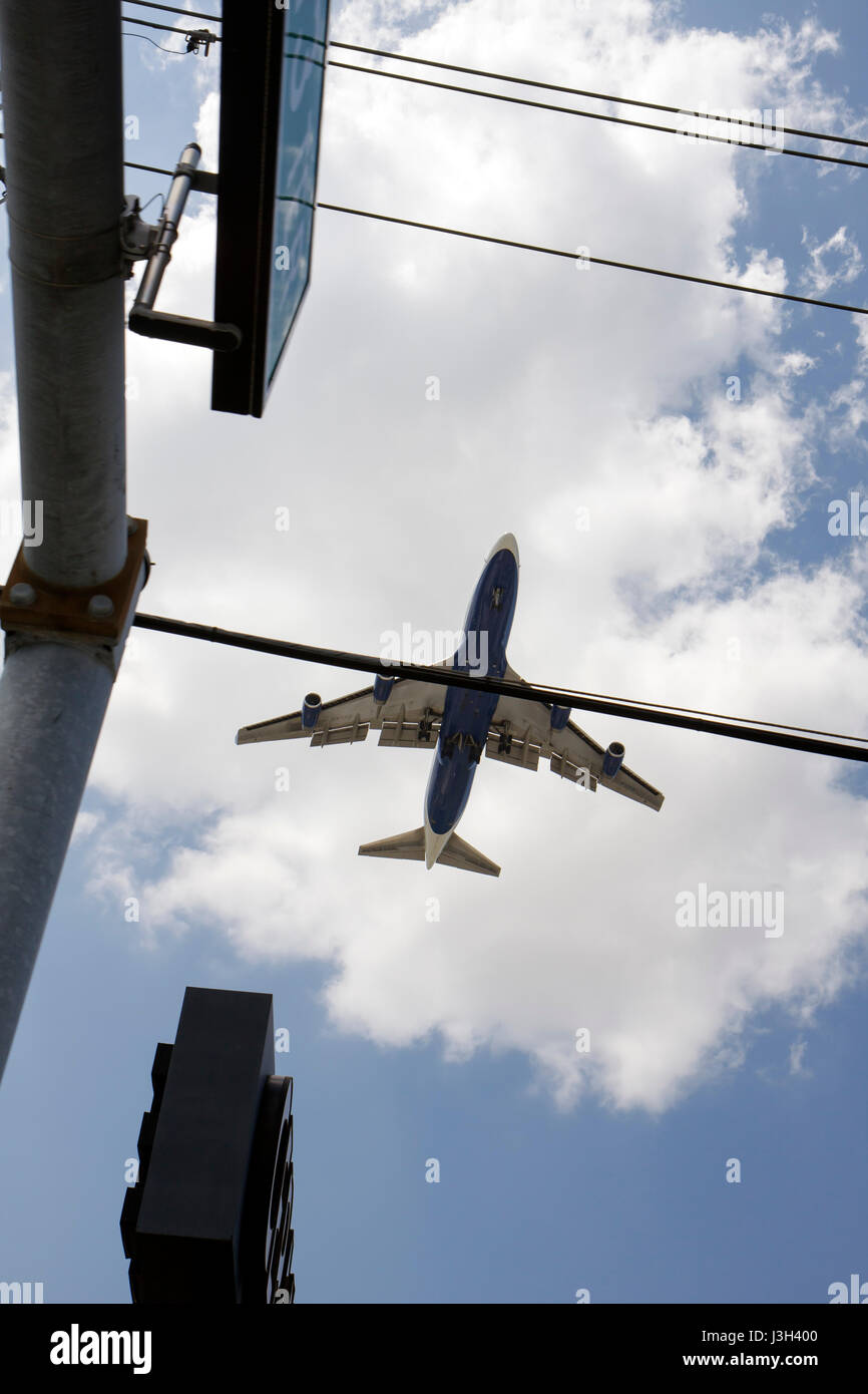 Miami Florida,sky,clouds,clouds,jet,commercial airliner airplane plane aircraft aeroplane,commercial airliner airplane plane aircraft aeroplane,plane, Stock Photo