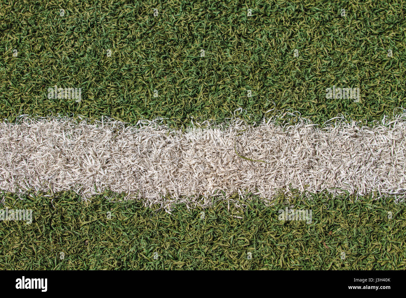 White stripe on the green soccer field from top view Stock Photo Alamy