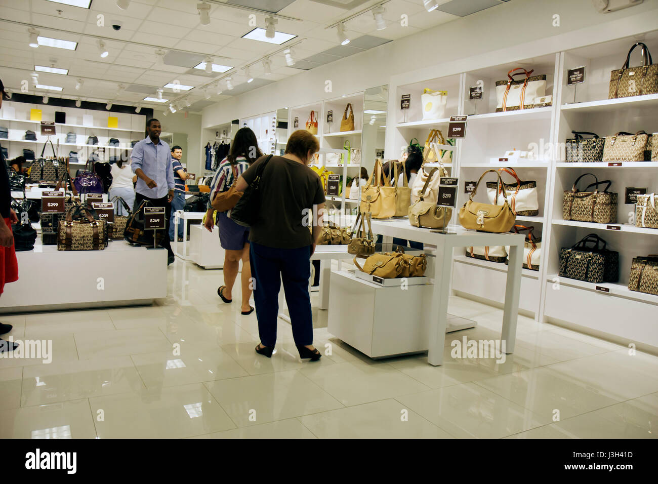 Miami Florida,Dolphin Mall,Michael Kors outlet store,Black Blacks African  Africans ethnic minority,adult adults man men male,woman women female  lady,s Stock Photo - Alamy