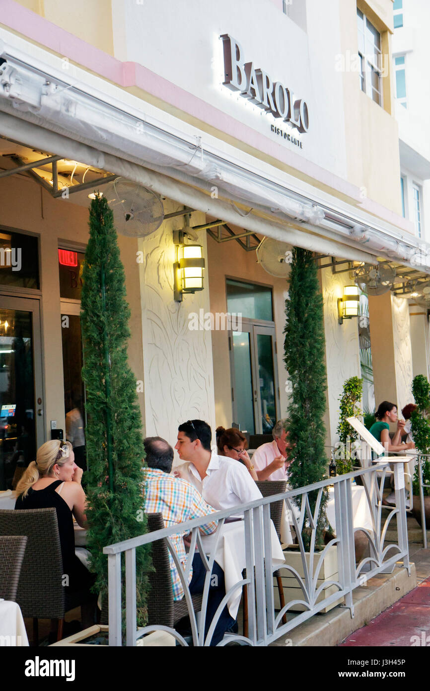 Miami Beach Florida,Ocean Drive,Barolo Ristorante,restaurant
