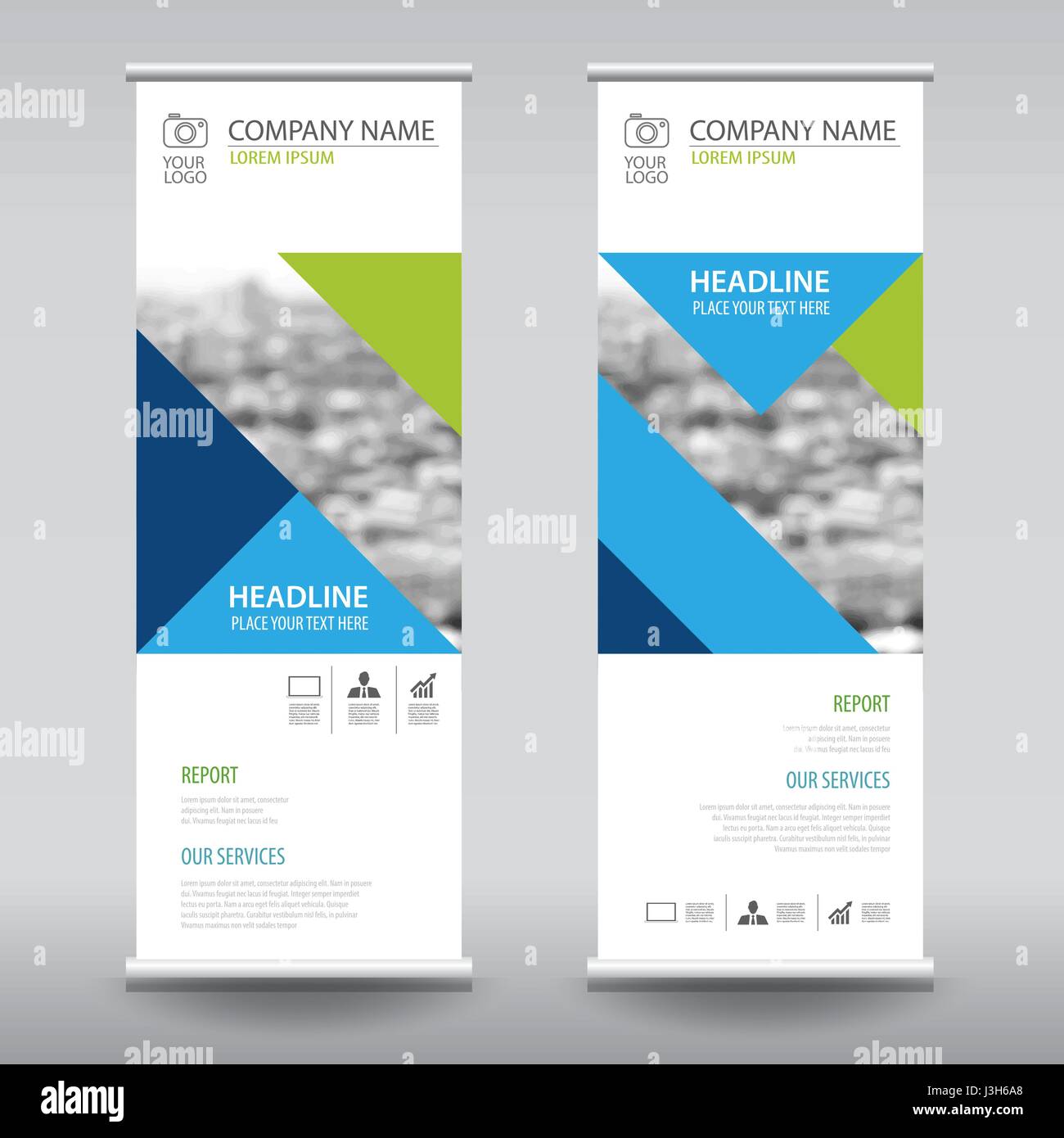 Roll Up Business Brochure Flyer Banner Design Vertical Template