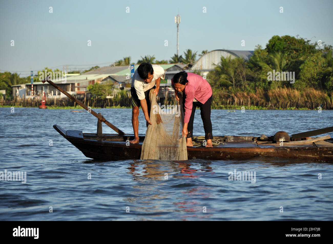 Vietnam mekong fisherman hi-res stock photography and images - Alamy