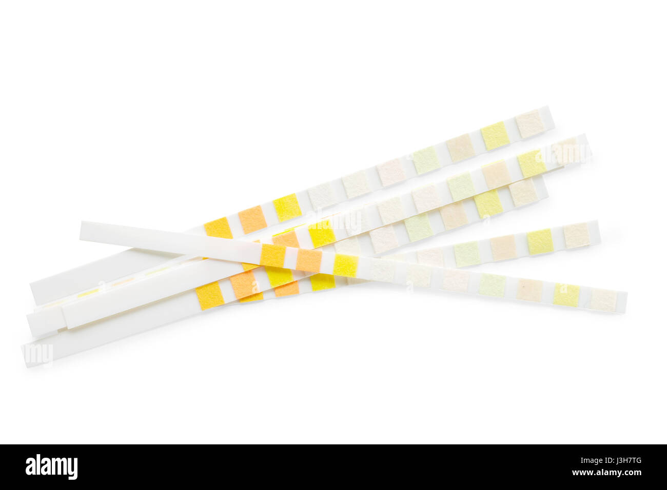 Ph test strips. Isolated on white, clipping path included Stock Photo