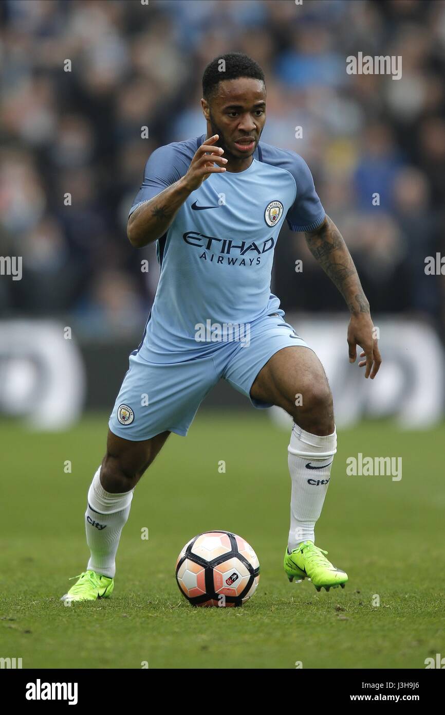 RAHEEM STERLING MANCHESTER CITY FC Stock Photo