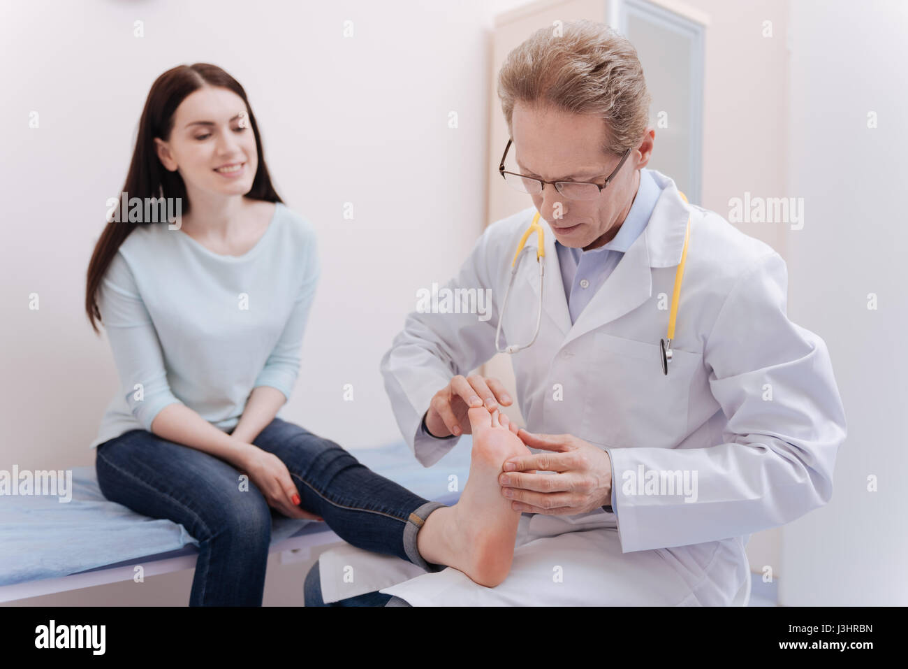 Tinkling feeling. Nice trained prominent rheumatologist running a test