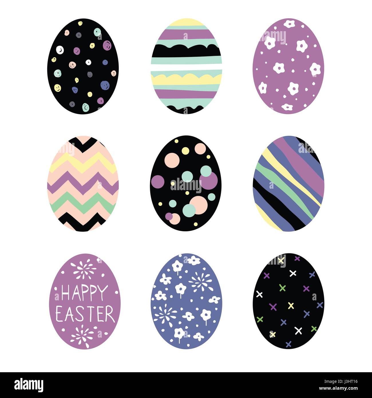 Set of Easter eggs Stock Vector Image & Art - Alamy