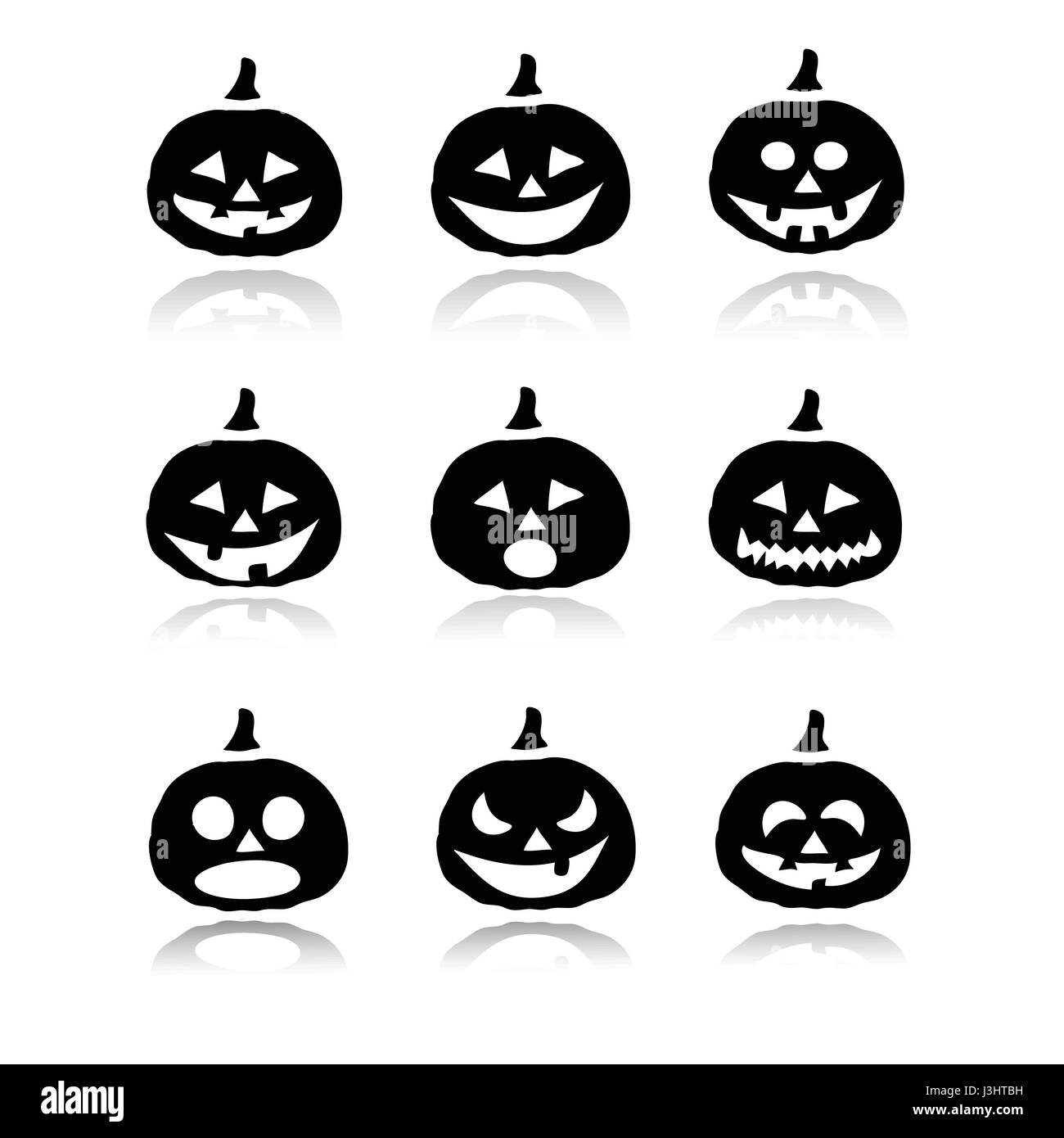 Halloween pumpkin cartoon Black and White Stock Photos & Images - Alamy