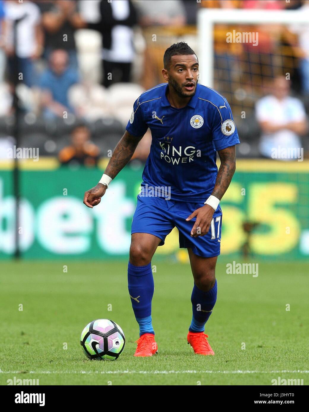 Danny Simpson Leicester City Fc Leicester City Fc Kc Stadium Hull England 13 August 16 Stock Photo Alamy