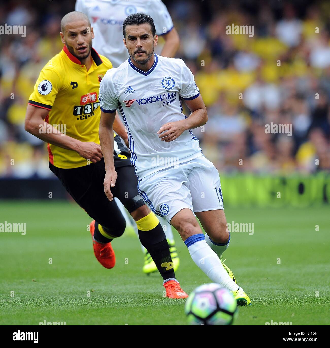 PEDRO OF CHELSEA WATFORD V CHELSEA VICARAGE ROAD STADIUM  WATFORD ENGLAND 20 August 2016 Stock Photo